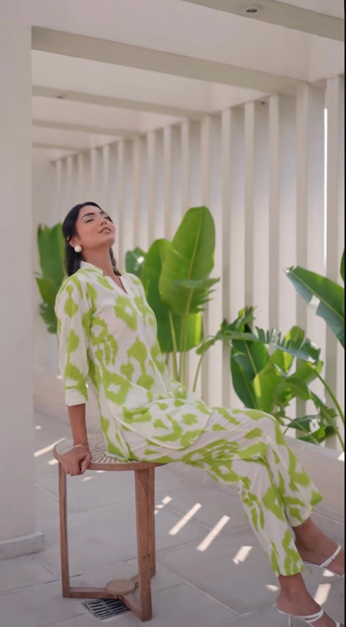Cotton Printed Kurti with Pant Set for Women