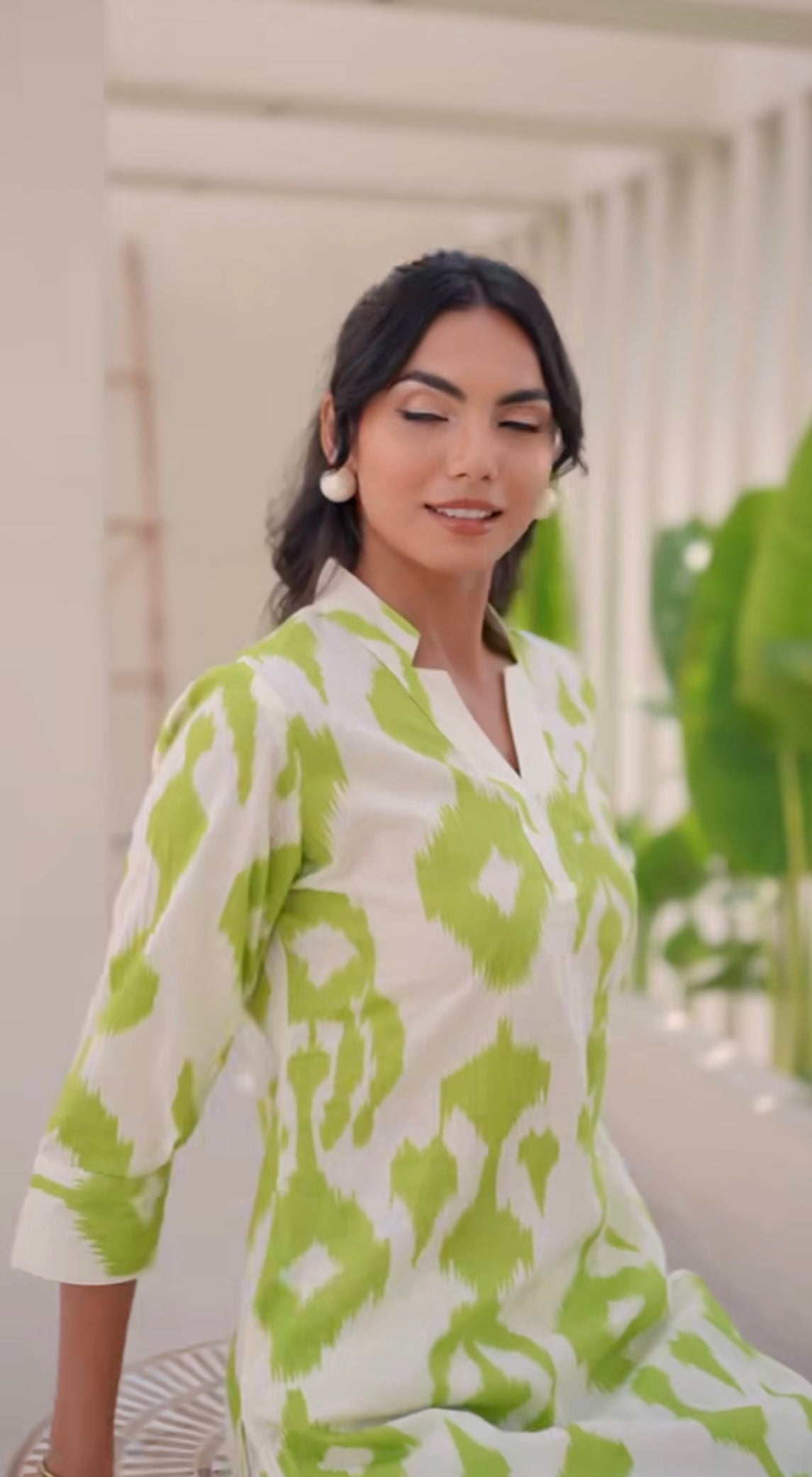 Cotton Printed Kurti with Pant Set for Women