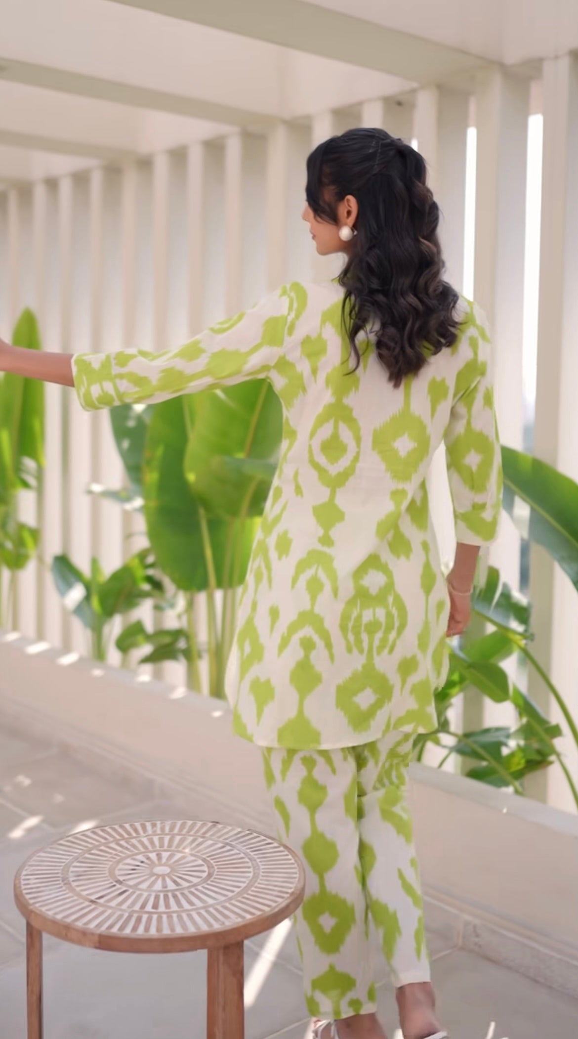 Cotton Printed Kurti with Pant Set for Women