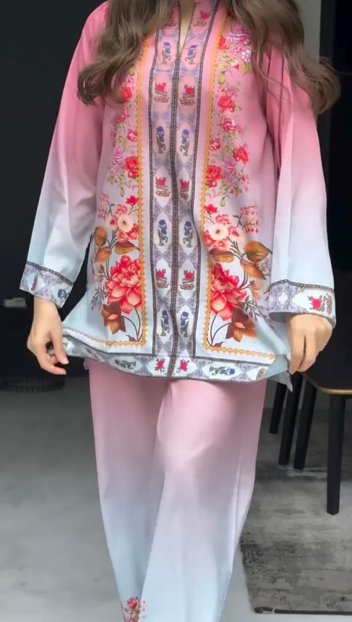Blush Pink Floral Print Co-ord Set