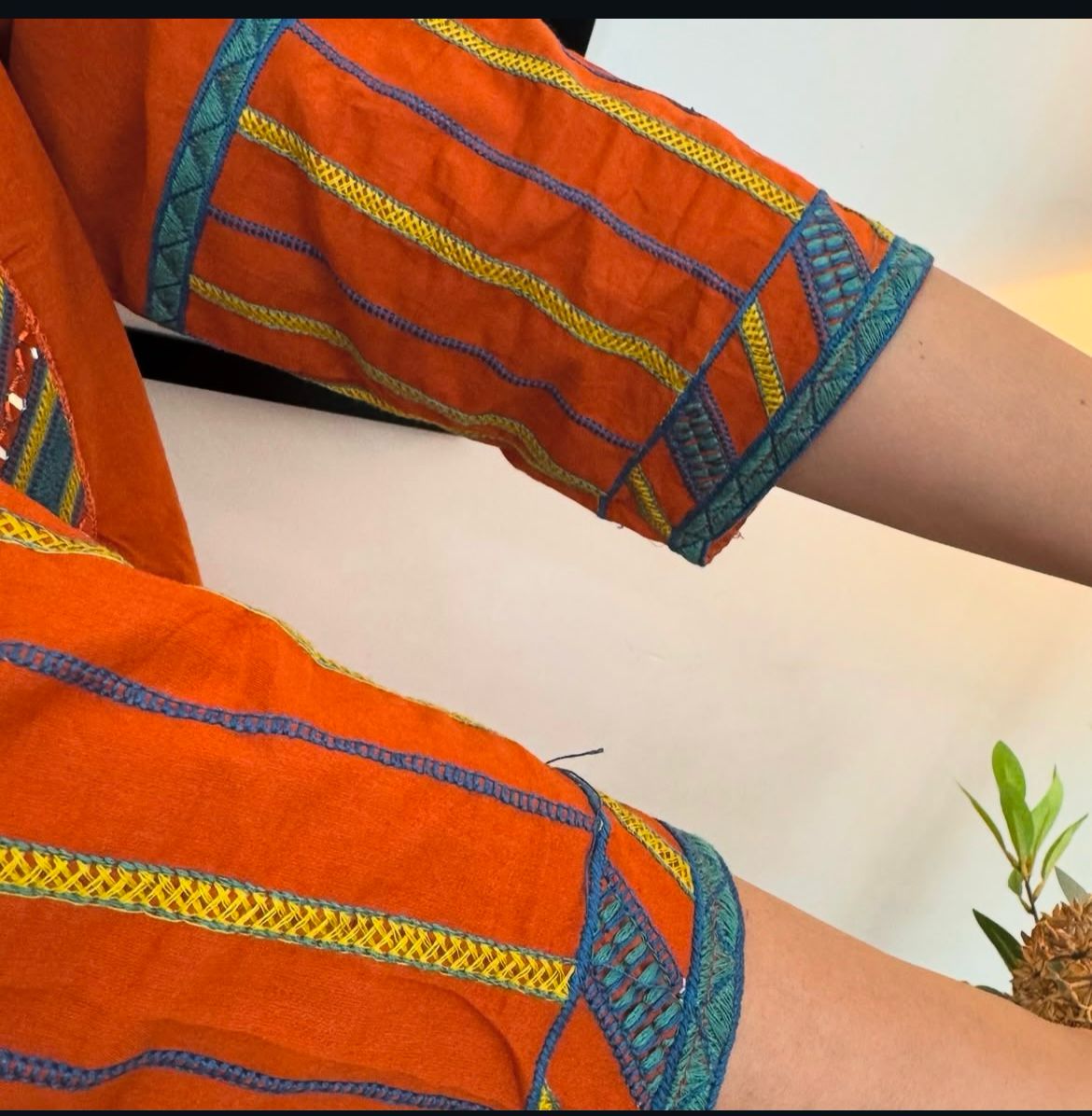 Women's Cotton Blend Short Length Embroidered Co-Ord Set