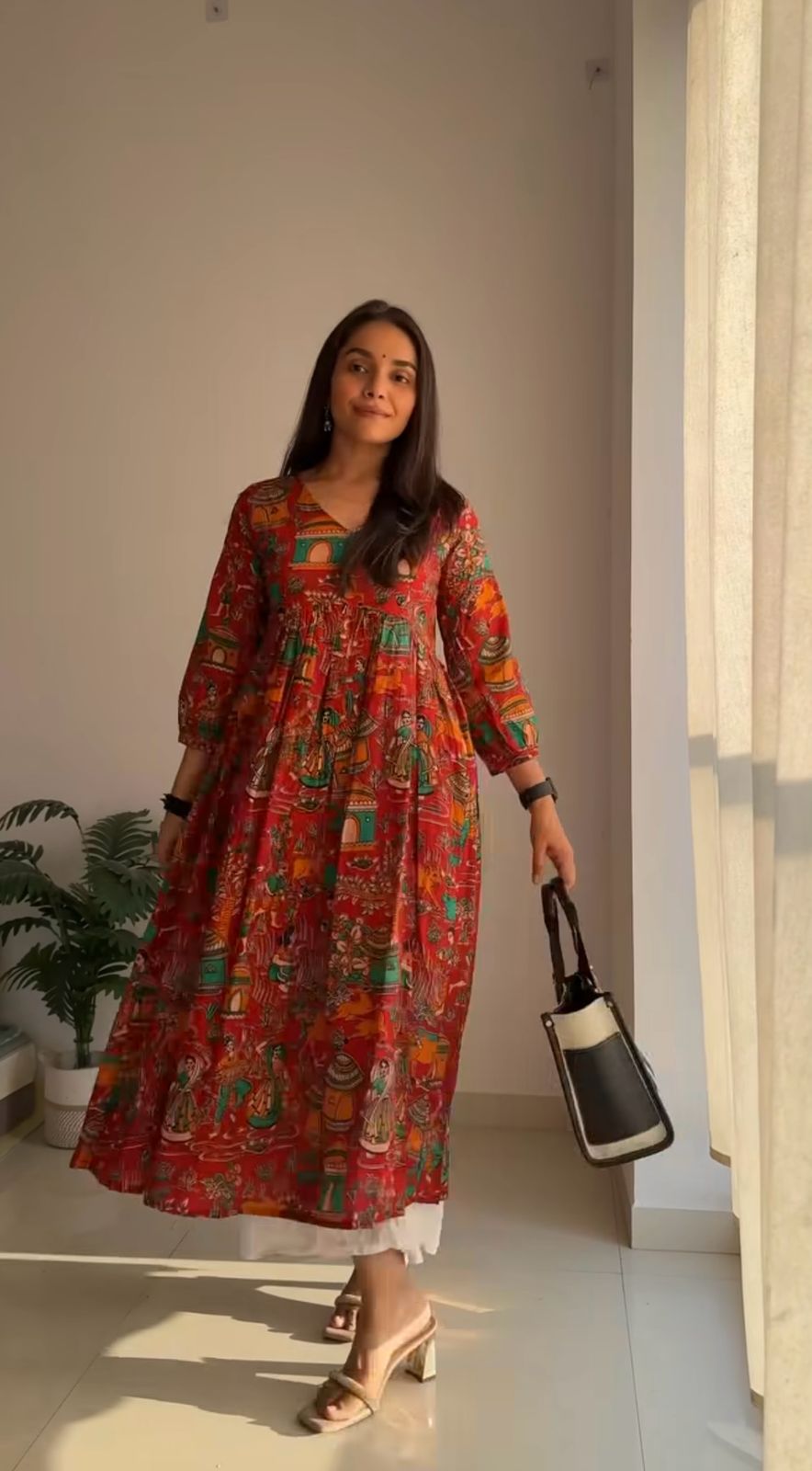 Flamezia Cotton  Printed Kurta with Plazo Set