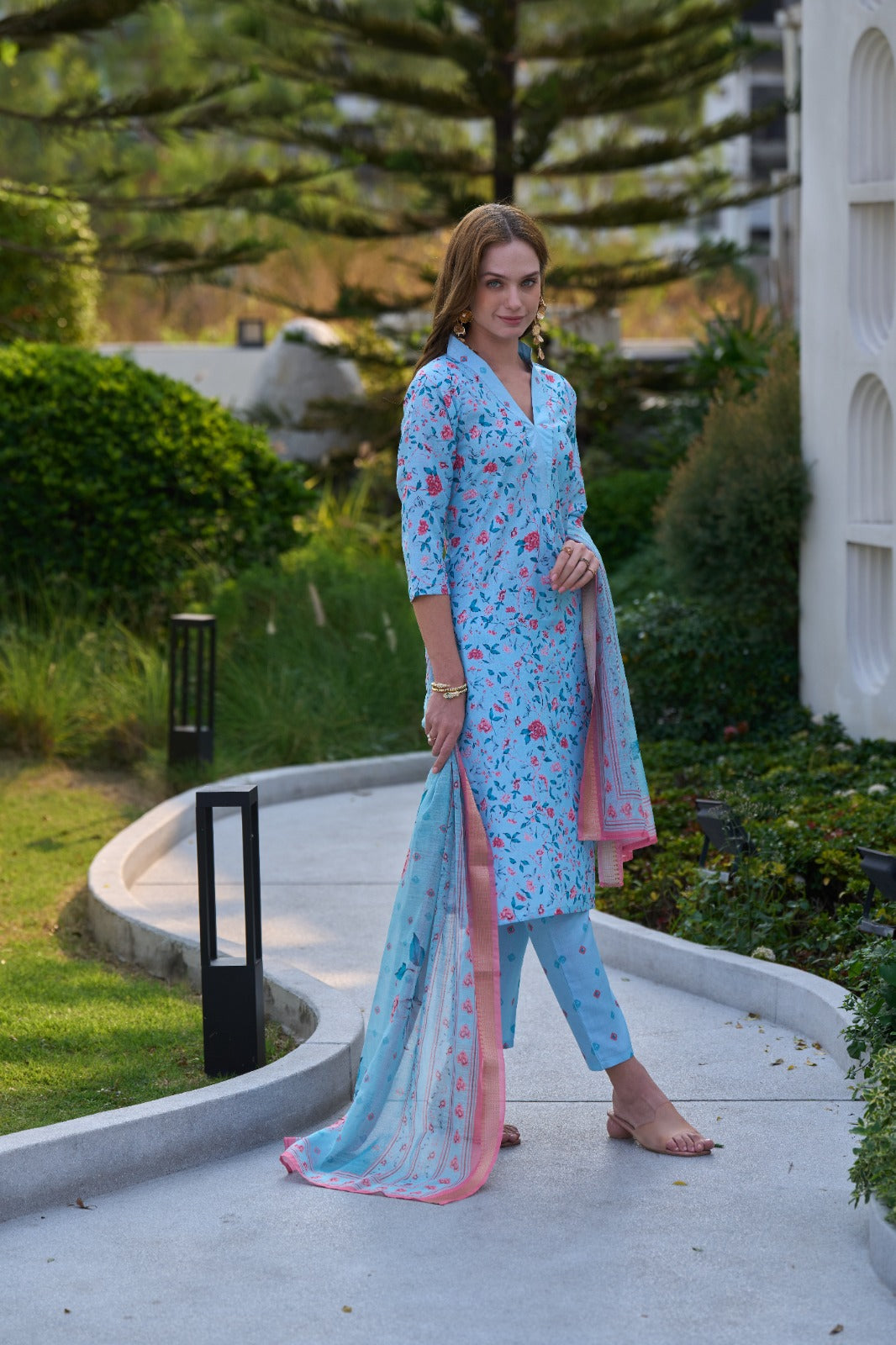 Women's  Vatican Kurti with Pant & Dupatta Set