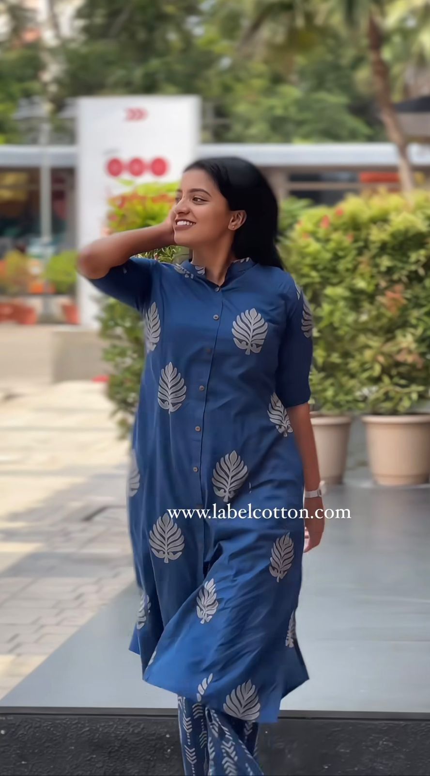 Women's Cotton Ethnic Kurta with Palazzo Pants