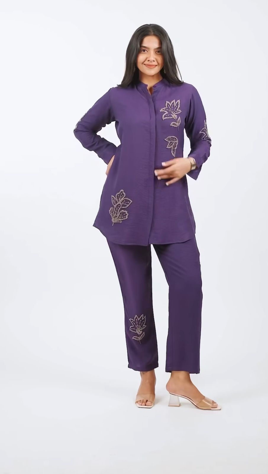Flamezia Women Cotton Long Co-Ord Sets